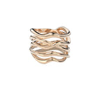 Rose Gold Ring "Bare Souls. Five-Shank"