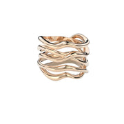 Rose Gold Ring "Bare Souls. Five-Shank"