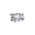 White Gold Ring with Diamonds "Bare Souls. Three-Shank"