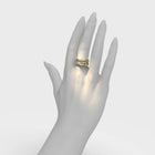 White Gold Ring with Diamonds "Bare Souls. Three-Shank"