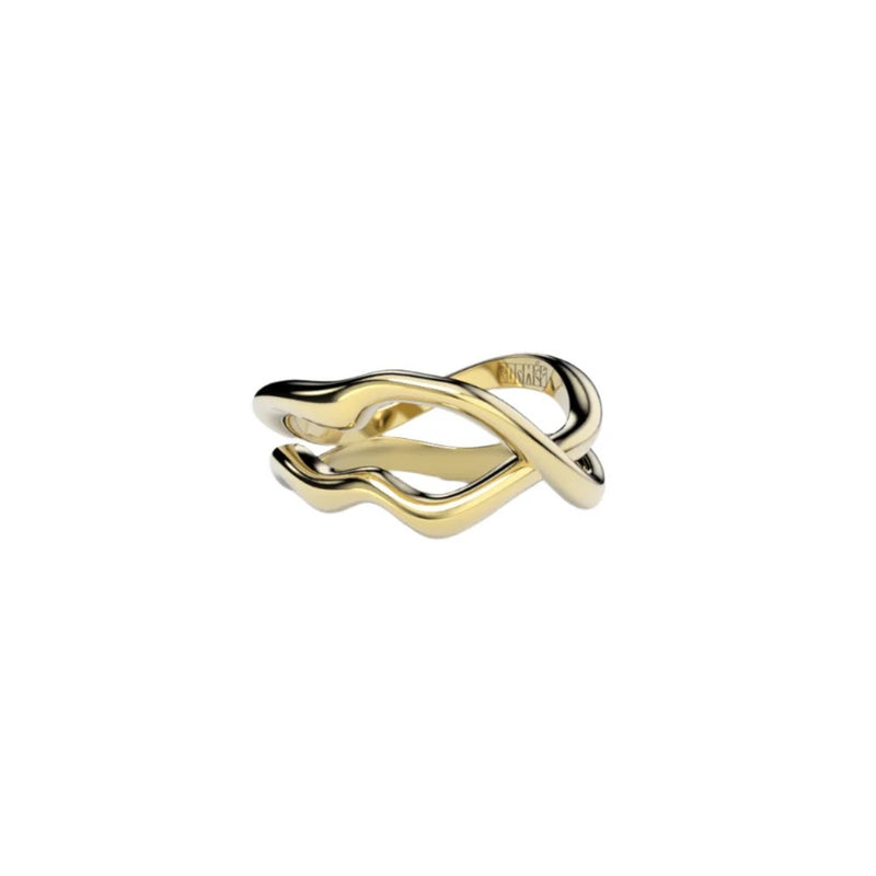 Yellow Gold Ring "Bare Souls. Two-Shank"