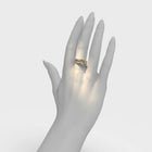 White Gold Ring "Bare Souls. Two-Shank"