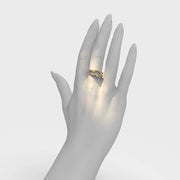White Gold Ring "Bare Souls. Two-Shank"