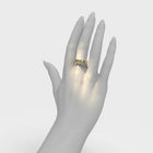 White Gold Ring with Diamonds "Bare Souls. Two-Shank"