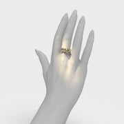 White Gold Ring with Diamonds "Bare Souls. Two-Shank"