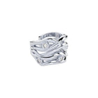 White Gold Ear Cuff with Diamonds "Bare Souls. Five-Threads"