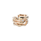 Rose Gold Ear Cuff with Diamonds "Bare Souls. Three-Threads"