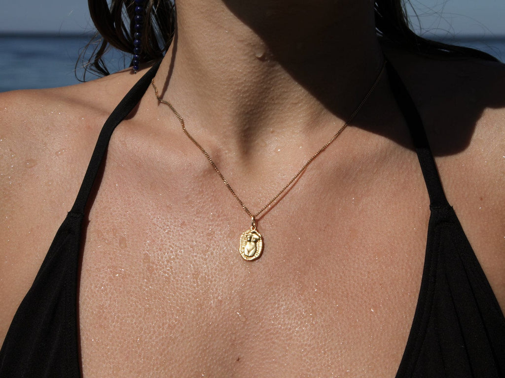 Gold Plated Amulet Necklace "Mother of All Mothers" (mini)