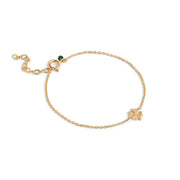 Gold Plated Silver Bracelet "Four-Leaf Clover"
