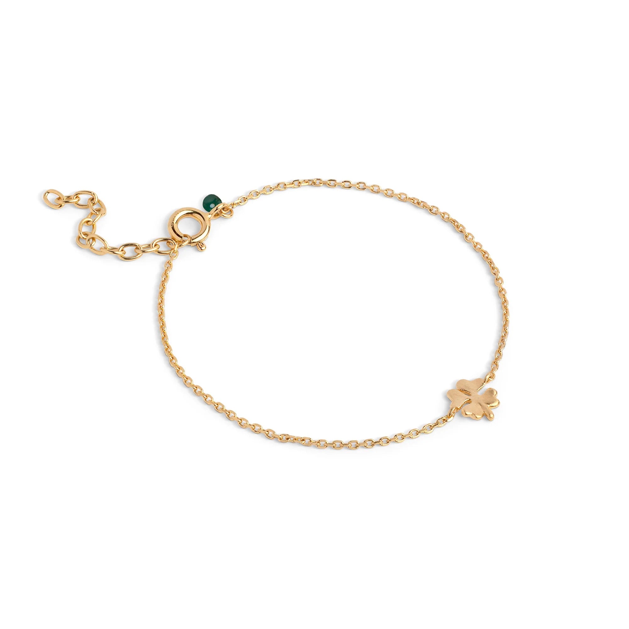 Gold Plated Silver Bracelet "Four-Leaf Clover"
