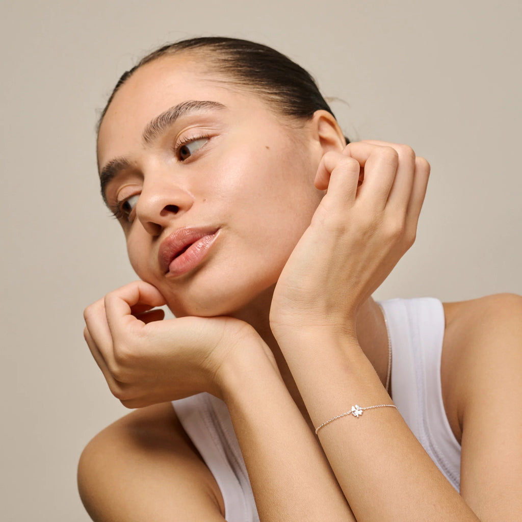 Sidabrinė apyrankė „Four-Leaf Clover“ 