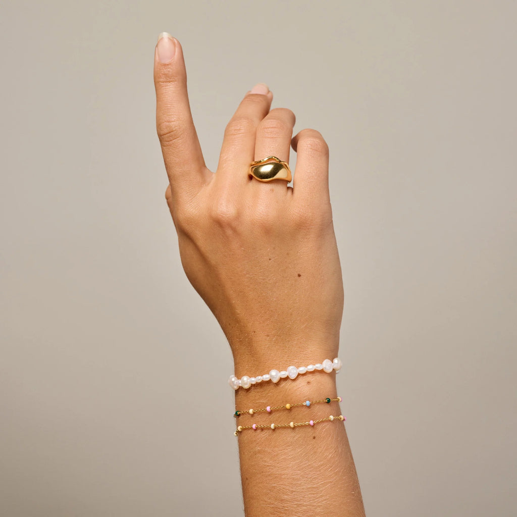 Auksuoto sidabro apyrankė „Pearlie“