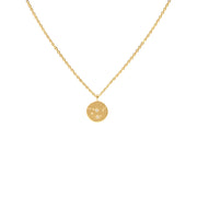 Gold Plated Silver Necklace with Diamonds "Written in the Stars"