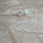 Silver Necklace with Pearl and Topaz "Valencia"