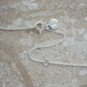 Silver Necklace with Pearl and Topaz "Valencia"
