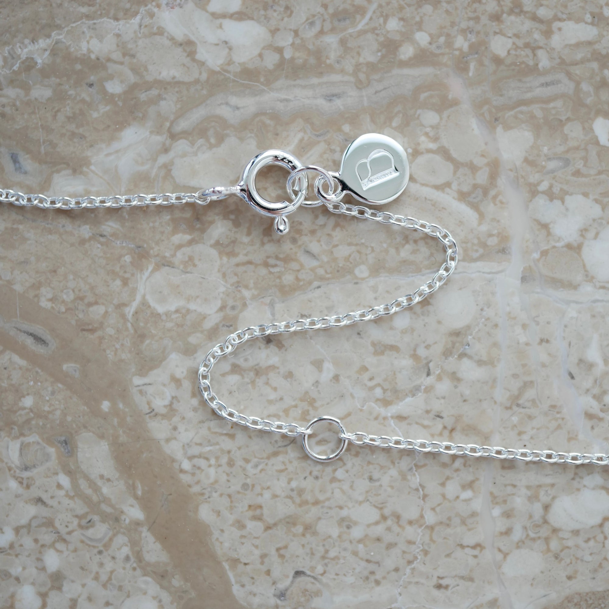 Silver Necklace with Pearl and Topaz "Valencia"