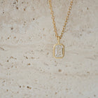Gold Plated Silver Necklace with Topaz "Daydream"