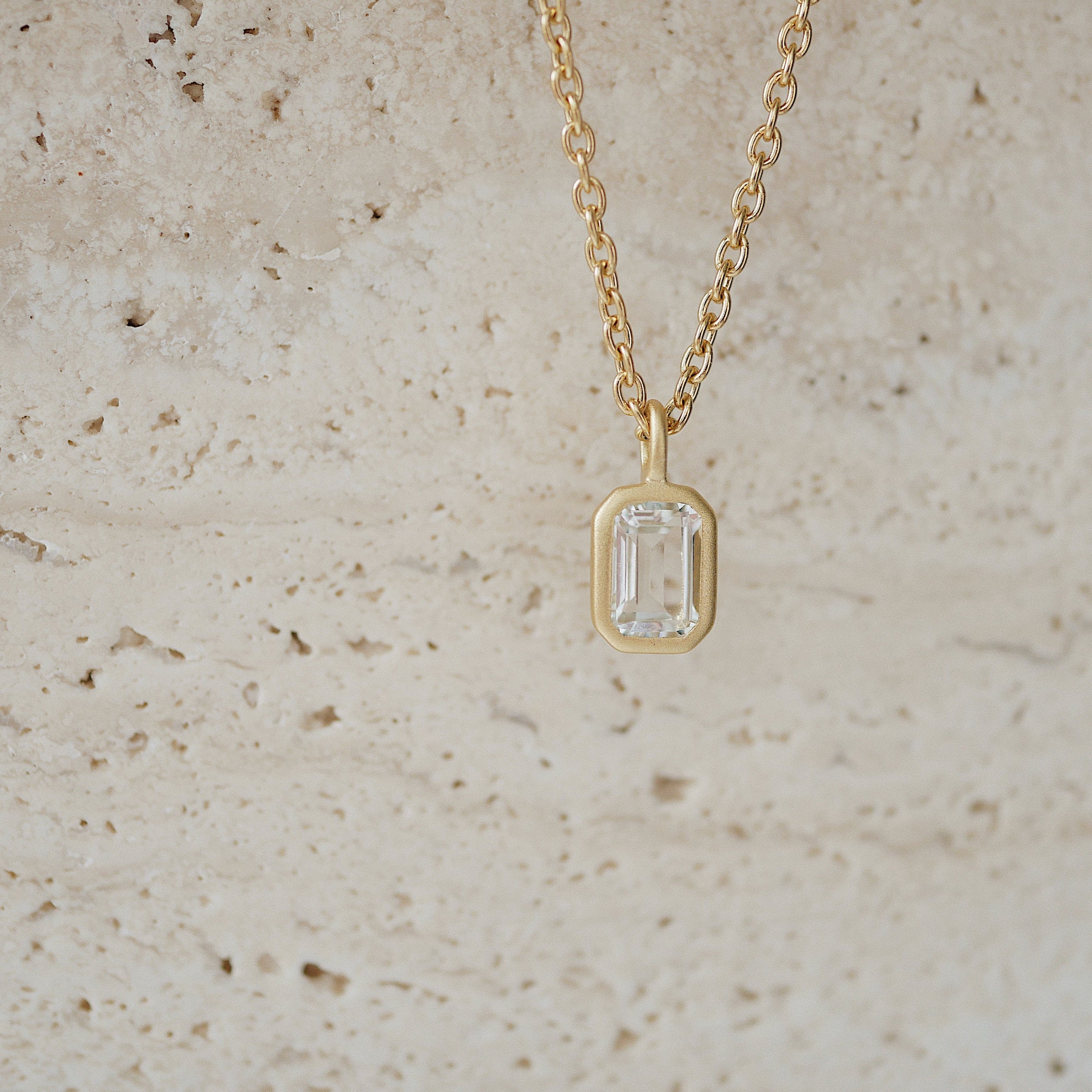 Gold Plated Silver Necklace with Topaz "Daydream"