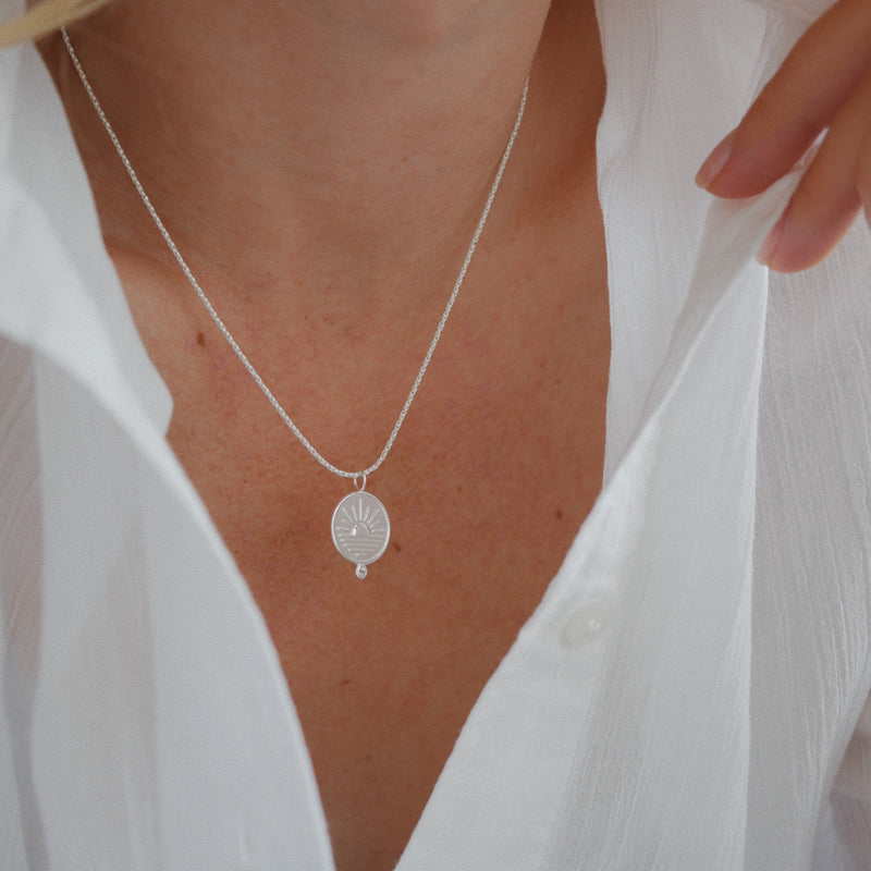 Silver Necklace with Topaz "Daydream"