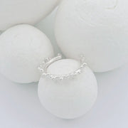 Silver Ear Cuff "Coral Circle"