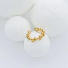 Gold Plated Silver Ear Cuff "Coral Loop"