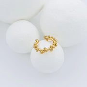 Gold Plated Silver Ear Cuff "Coral Loop"