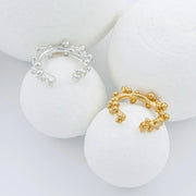Silver Ear Cuff "Coral Loop"