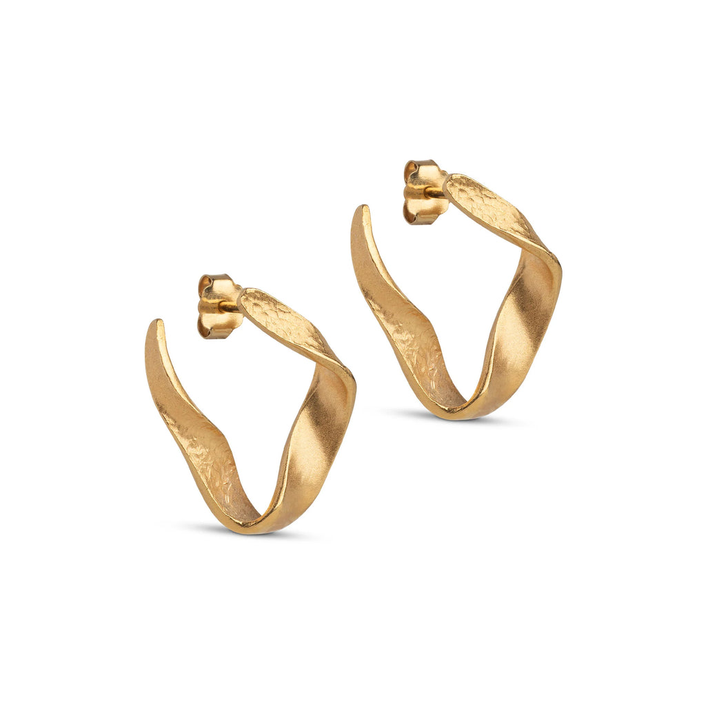 Gold Plated Silver Hoop Earrings "Dalia"