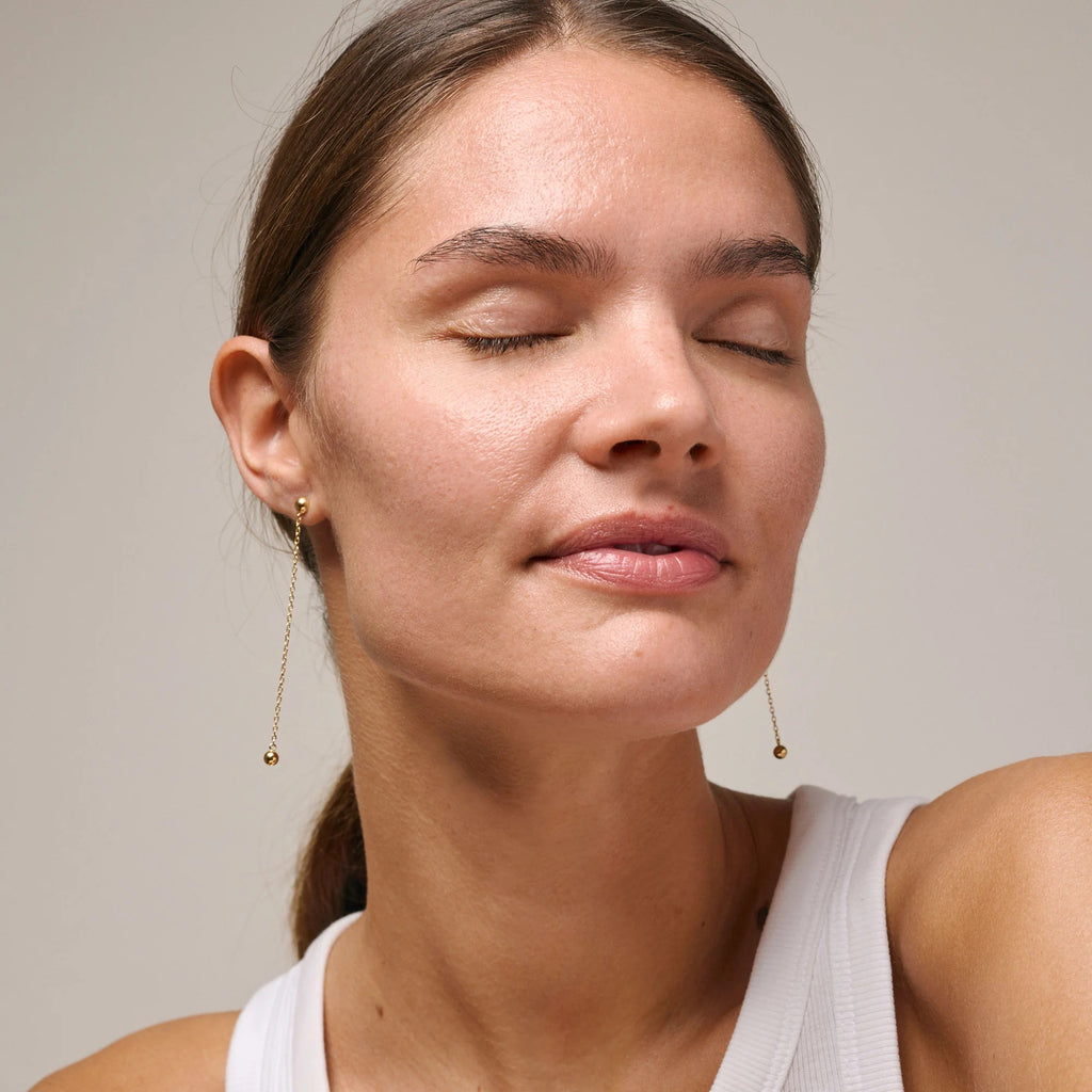 Gold Plated Silver Earrings "Balloon"