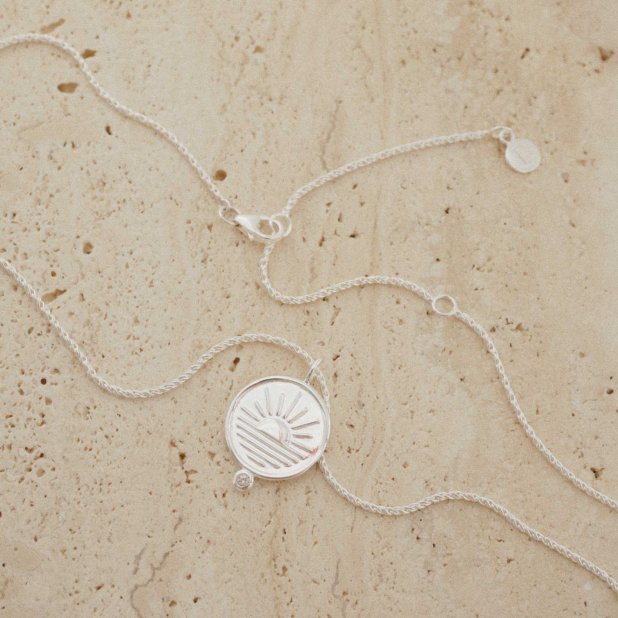 Silver Necklace with Topaz "Daydream"