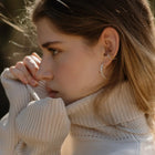 Silver Ear Cuff "Coral Loop"