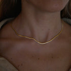Gold Plated Silver Necklace "Flow"
