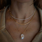 Gold Plated Silver Necklace "Flow"