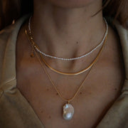 Gold Plated Silver Necklace "Flow"