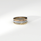 Yellow Gold Ring with Diamonds "Becoming Eternity Mama", 2.50 mm