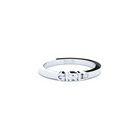 A solid white gold ring with the finest quality laboratory made diamond, featuring the inscription 'GIRL' on it.