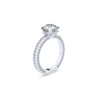 White gold luxurious engagement ring with 2.00 ct central diamond. 