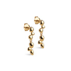 Gold-plated silver earrings on a white background