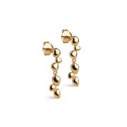 Gold-plated silver earrings on a white background