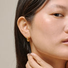 Gold Plated Silver Hoop Earrings "Nara"