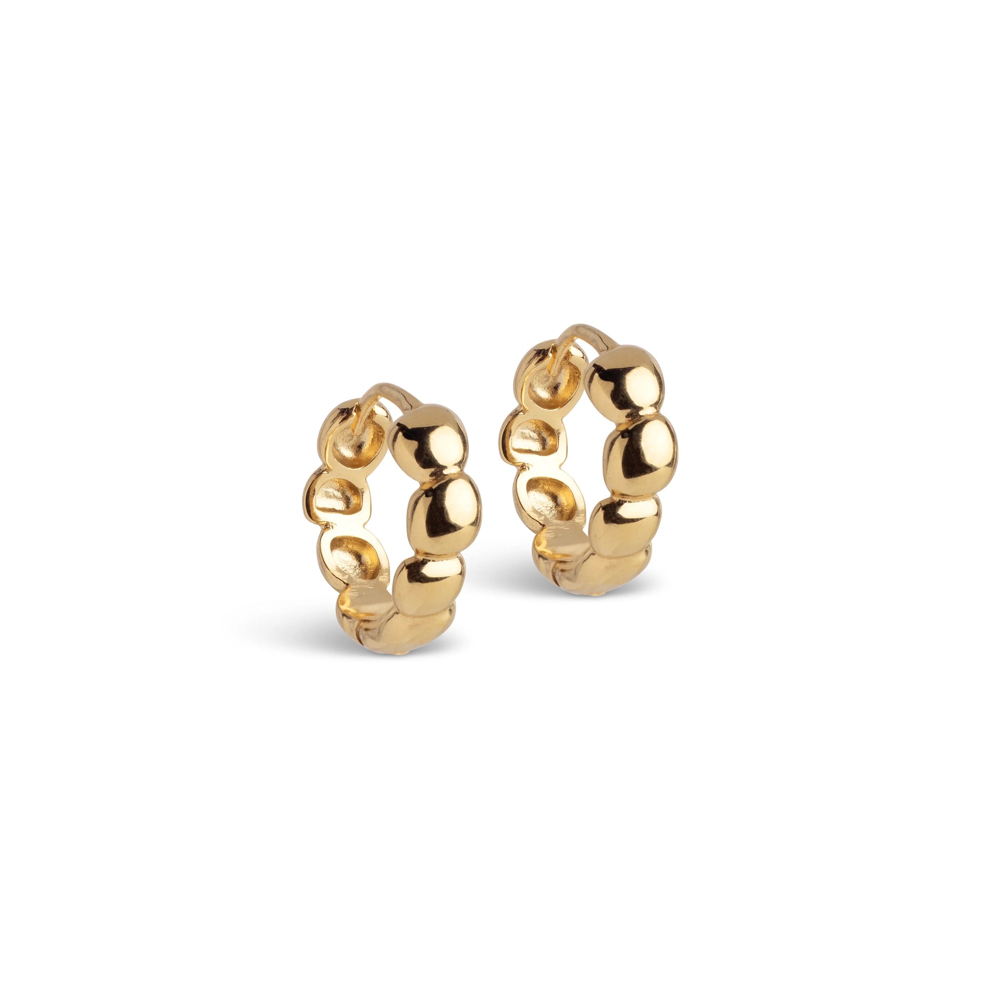 Gold Plated Silver Hoop Earrings "Nara"