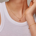 Gold Plated Silver Necklace "Cherry"
