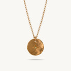 Gold Plated Silver Necklace with Green Sapphire "Star", Large