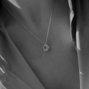 Gold Plated Silver Necklace with Smoky Quartz "By the Chocolate"