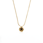 Gold Plated Silver Necklace with Smoky Quartz "By the Chocolate"
