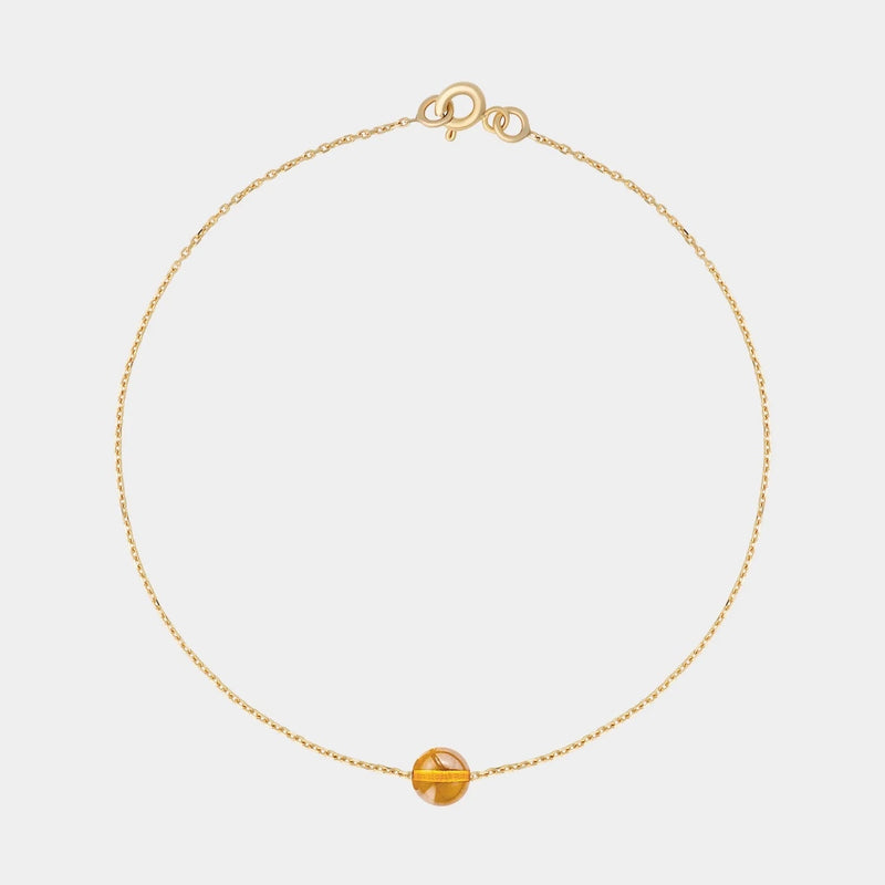 Gold Bracelet with Amber "Planètes d’Ambre", Big