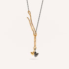 Gold Plated / Oxidised Silver Necklace "Love Hook"