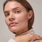 Gold Plated Silver Hoop Earrings "Ball", (small)