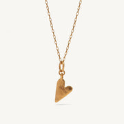 Gold Plated Silver Necklace "Handcrafted Heart"