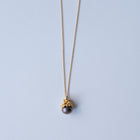 Gold Plated Silver Necklace with Pearl "By the Sea"